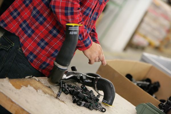 Esempio di tubi in plastica con terminazioni da noi assemblate